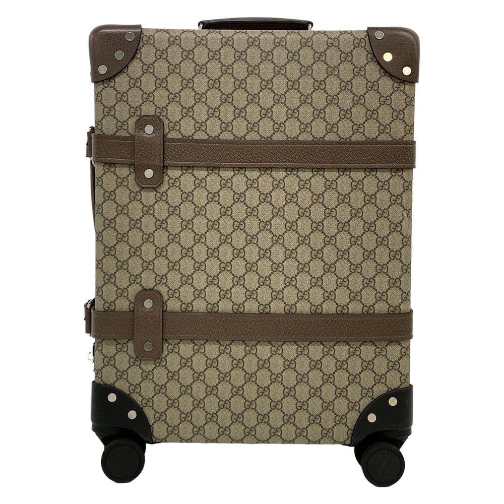 Gucci Suitcase 533618 Beige Dark Brown PVC Leather